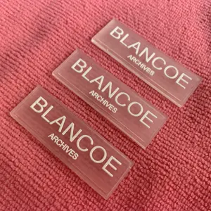 eco-friendly silicone rubber logo label,transparent PVC logo label for garment