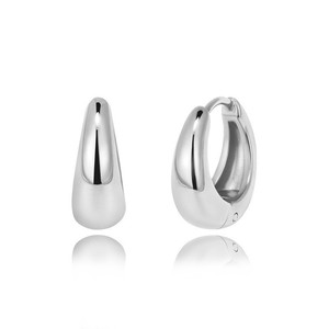 ต่างหูแบบห่วง สแตนเลส 304 สีทองและสีเงิน รูปทรงหยดน้ำ สวมใส่ได้ทุกวัน สไตล์มินิมอล - Product Image 5