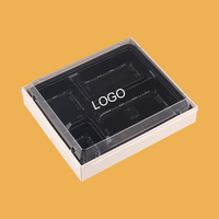 Ecologische Japanse lunchbox, voedselverpakking, 4-delige plastic schaal met bentoboxen