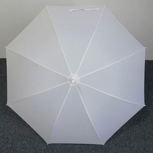 Paraguas Publicitario Recto de Mango Largo, Color Blanco Puro, Apertura Semiautomática, Material Pongee, Protección UV, 105 cm - Product Image 4