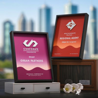Plaque commémorative de luxe personnalisée en métal lumineux avec impression UV pour médailles créatives, lettres d'autorisation, d'honneur et de nomination