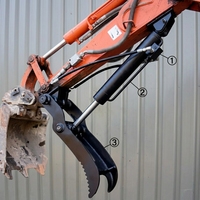 Pinces hydrauliques efficaces pour mini-pelles de la marque SLN, grappins pour engins de construction de 5 à 6 tonnes, accessoires personnalisables