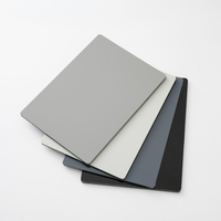 Panneau composite en aluminium gris foncé brillant avec revêtement FEVE 1220x2440mm pour panneaux de façade architecturale