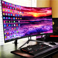 Moniteur 32 pouces incurvé sans bordure, moniteurs de jeu professionnels 4k, moniteur LCD pour ordinateur de bureau