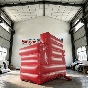 Canapé gonflable géant portable en PVC rouge de 3 m pour publicité extérieure et location - Product Image 5