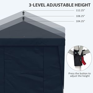 Tente de réception Db Pop Canopy 10 x 19,5 pieds, hauteur réglable, légère, avec parois latérales, utilisation en extérieur quatre saisons - Product Image 6