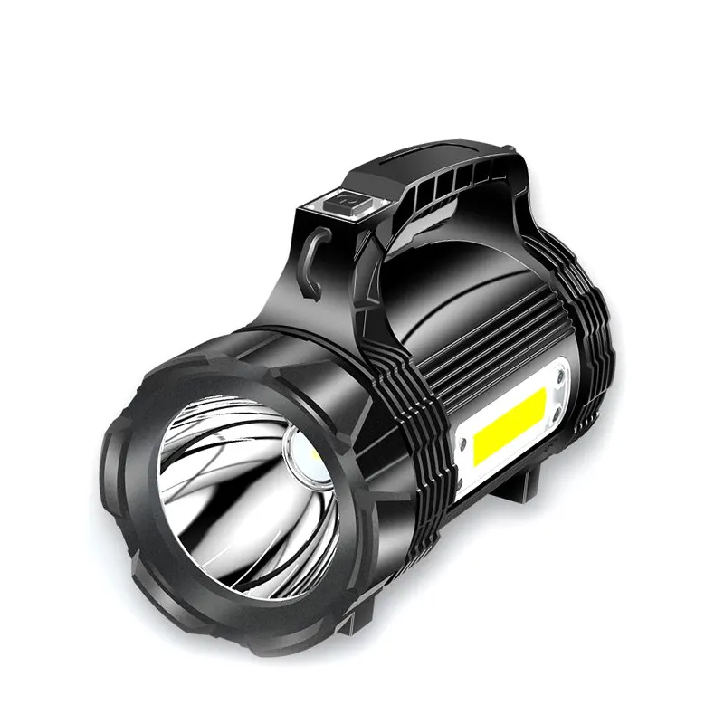 جديد تصميم مقبض أضواء led 1200 لومينز الطاقة البنك الشعلة مصباح يدوي مشرق مصباح Cob قابل للشحن كشاف