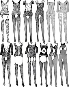 Medias de cintura alta para muñeca bebé, medias de encaje Sexy, Medias brillantes transparentes - Product Image 3