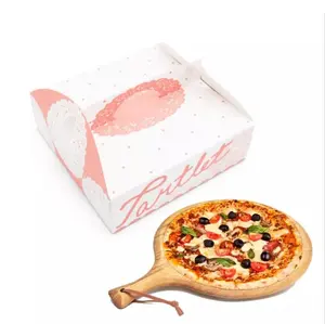 Bánh Pizza hộp bán buôn nhà máy bánh pizza Hộp Tùy chỉnh in với logo riêng của bạn