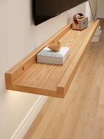 Étagères murales flottantes en bois, étagère de présentation murale avec barre de maintien, capacité de charge élevée, étagère de rangement pour salon, chambre à coucher