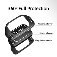 Funda Protectora para Llave de Jeep Wrangler Sahara JL Rubicon, de Aleación de Zinc Resistente a Arañazos, con Franja Tricolor para Control Remoto de Auto