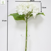 Fleur d'Hortensia Artificielle en Latex “Real Touch” de Haute Qualité, Grande Tête, Tige pour Fêtes, Hôtels, Mariages, Fleurs Décoratives de Table, Bleue