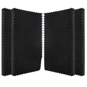 Panel Acústico de Espuma de PU Corrugada, Forma de Ola, Ignífugo, Insonorizante, Reducción de Ruido NRC 0.9, Diseño Moderno para Sala de Estar y Dormitorio - Product Image 1