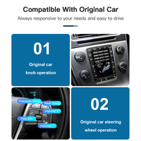 CARABC CarPlay sans fil Android Auto pour Volvo V60 Écran d'origine 7 pouces avec petit logo globe 2015-2018 Mirror Link AirPlay