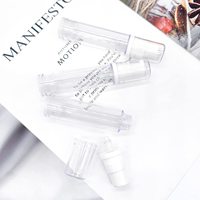 Botella Airless de 10 ml Recargable, Botellas de Plástico Transparente con Bomba para Suero, Envases Cosméticos Ecológicos para Crema de Ojos