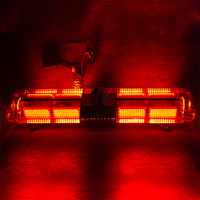 Barre lumineuse LED rouge 12V DC avec sirène puissante - Gyrophare d'avertissement rotatif clignotant pour camion, voiture, ambulance, véhicule