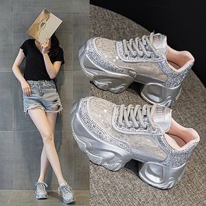 Zapatillas de malla para mujer, estilo papá, novedad primavera-verano 2026, diseño Princesa <span class=keywords><strong>Anna</strong></span>, transpirables, con pedrería, suela gruesa, populares en internet. - Product Image 1