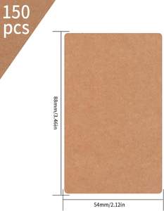 <span class=keywords><strong>France</strong></span> Carte en papier kraft vierge Vintage marron 9X5 cm Carte Flashcard, Carte de voeux Carte postale Enveloppe Jam - Product Image 2