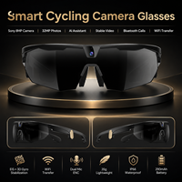 Lunettes de cyclisme intelligentes avec caméra : vidéo 1080p, 8MP, assistant IA, appels, transfert Wi-Fi, IP67, audio