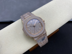 Top thời trang sang trọng moissanite Đồng hồ cơ khí với biểu tượng tùy chỉnh hình chữ nhật trường hợp Shape 20 mét ban nhạc Chiều rộng con trỏ quay số hiển thị - Product Image 5