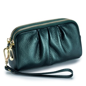 Wholesale Women's Genuine Leather Clutch Wallet Bag with Long Pocket Zipper Chain Decoration Card Holder and <b>Purse</b> Wallets - Product Image 4