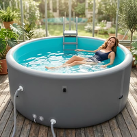 Riesiger PVC-DWF-Aufblasbarer Swimmingpool in Individueller Größe und Form mit Filterpumpe, Tragbarer Outdoor-Swimmingpool