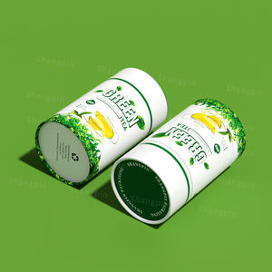 Цилиндрическая Экологичная коробка для чая/рассыпного чая/чая из крафт-бумаги, 250 г - Product Image 3