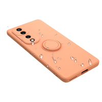 Funda Magnética Anticaídas de Silicona Líquida de Color Sólido al por Mayor con Soporte de Anillo para Dedo para Huawei Honor 70 Honor 90