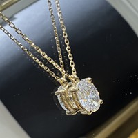 Regalos de Boda, Joyería de Diamantes para Mujer, Oro Amarillo de 18K, Anillo de Compromiso con Diamante Cultivado en Laboratorio, Corte Ovalado de 1ct, Certificado IGI