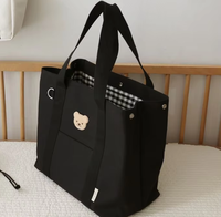 Sac à langer de maternité de grande capacité Sac fourre-tout minimaliste en toile Sac pour maman Sac pour poussette Sac suspendu pour bébé Sac organisateur