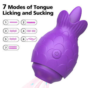 Nuevo 2 en 1 potente estimulador del clítoris del pezón para lamer la lengua, vibrador de succión, placer sexual, aumento del clítoris, pezón, Juguetes sexuales - Product Image 2