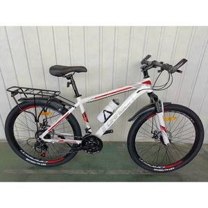 จักรยานไฮบริดขนาด 26 นิ้ว ปรับแต่งได้ 21 สปีด โครงอะลูมิเนียม พร้อมโช้คเหล็กแบบปกติ เบรกดิสก์ สำหรับผู้ชายและผู้หญิง - Product Image 2
