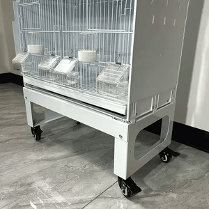 Nuovo Design di Fabbrica Supporto di Lusso per Gabbia per Uccelli e Pappagalli per Allevamento Multiplo Crate per Pappagalli Base a Staffa Mobile con Ruote - Product Image 3
