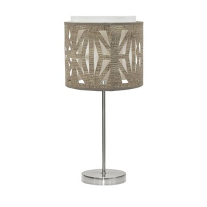 โคมไฟตั้งโต๊ะสีเทา ทำจากนิกเกิลและไม้, 1xE14, ขนาด 42x17x17 ซม., เหมาะสำหรับให้แสงสว่างและตกแต่งพื้นที่ - Product Image 1