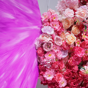 Arreglo Floral Gigante de Metal Moderno y Lujoso con Mariposas Artificiales, Fondo Rosa para Decoración de Escenarios de Bodas y Fiestas - Product Image 4