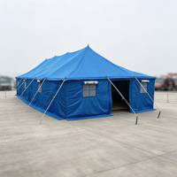 Tente de glamping de luxe 4,8 m x 12 m pour famille, en toile imperméable, à montage rapide, pour l'été, type loft, villa extérieure, lodge de villégiature, safari