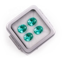 Pierre précieuse ovale en silicone pour bijoux en argent, YAG, silicone, Aluminium, vert, ample