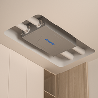 VMC Récupérateur d'air à double flux HRV Système de ventilation Unité de purification d'air frais montée au plafond Échangeur de chaleur Économie d'énergie