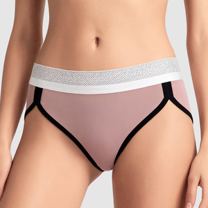 Intimo da <span class=keywords><strong>donna</strong></span> 95% cotone, livello antibatterico 10A, sexy, traspirante, senza cuciture, sportivo, slip a triangolo invisibili. - Product Image 1