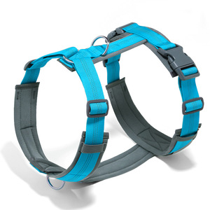 Harnais pour <span class=keywords><strong>chien</strong></span> anti-traction en forme de H, réglable, respirant, en nylon, rembourré, réfléchissant, robuste, à libération rapide, en stock - Product Image 5