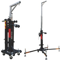 Torre de Elevación Manual TECHTEAM de 6.5m para Sistemas de Sonido en Conciertos al Aire Libre, Soportes de Truss y Pantallas, en Oferta