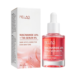 프라이빗 라벨 천연 OEM 10% 나이아신아마이드 4% 트라넥삼산 세럼 다크 스팟 코렉터 글래스 스킨 케어 TXA 페이셜 세럼 - Product Image 1