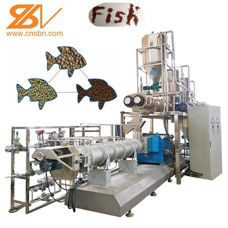 2000 kg/H diagramma di flusso verticale Tilapia floating fish mangime macchina estrusore linea di produzione