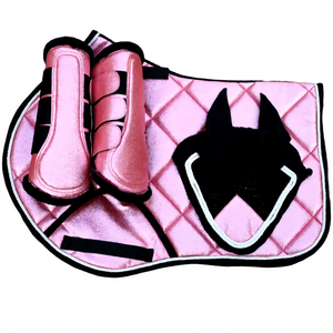 Al por mayor: Set de entrenamiento transpirable y ligero para caballos con almohadilla de silla de montar, botas protectoras para tendones y orejeras. - Product Image 1