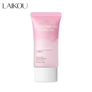 Gel exfoliant pour le corps LAIKOU à l'acide hyaluronique et à la fleur de cerisier du Japon, crème exfoliante qui éclaircit et exfolie la peau - Product Image 1