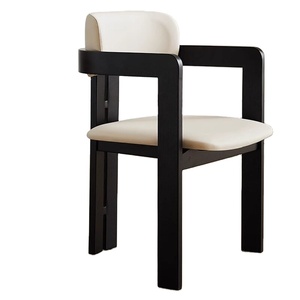 Silla de Comedor de Madera Maciza Vintage, Silla Moderna de Lujo con Respaldo y Brazos, Estable para Hogar, Hotel, Escuela, Apartamento, Villa, Hospital L077 - Product Image 2
