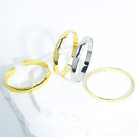 Bracelets minimalistes de style tendance avec boucle lisse, bijoux de 8 mm de large sans logo, bracelets manchette plaqués or et argent pour couples, femmes et hommes