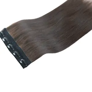 clip in raw filipino straight human hair extensions clip on double wefted thicker hairs