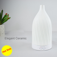 Diffuseur d'huiles essentielles électrique ultrasonique en céramique élégant, nébuliseur, humidificateur à brume froide, de table, capacité 120 ml, pour hôtel, garantie 1 an