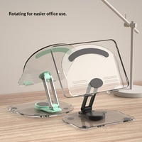 Support de tablette en acrylique avec plateau rotatif pliable et support de tablette pliable multifonctionnel portable